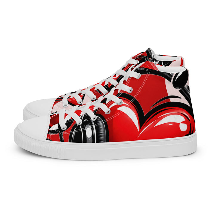 Music From The Heart high-top canvas shoes left side view