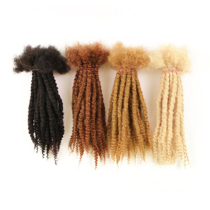 New Arrivals Human Hair Soft Textured Curly Ends Handmade Dreadlock Extensions