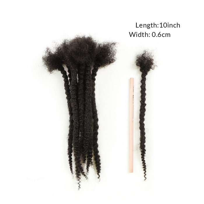 New Arrivals Human Hair Soft Textured Curly Ends Handmade Dreadlock Extensions