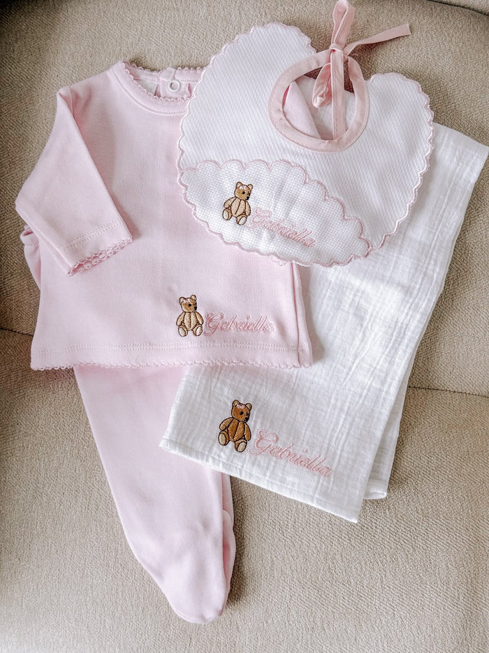 New Baby Girl - Pink Personalised Gift Set