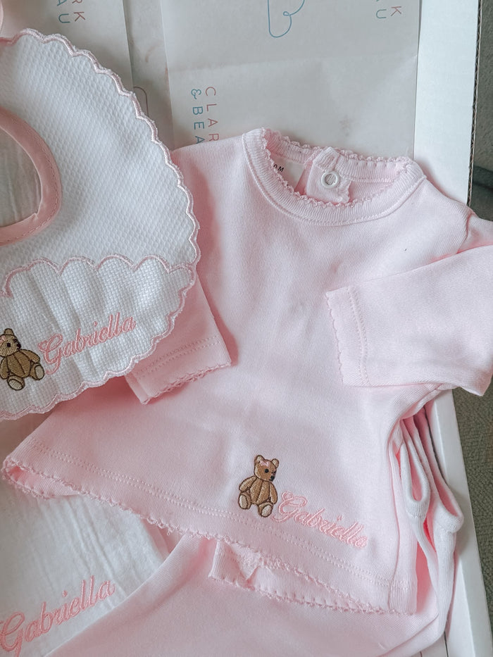New Baby Girl - Pink Personalised Gift Set