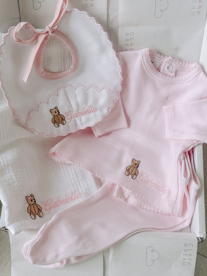 New Baby Girl - Pink Personalised Gift Set