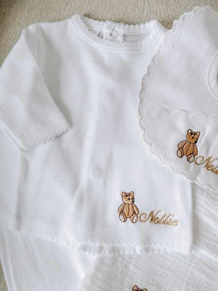 New Baby Unisex - White Personalised Gift Set