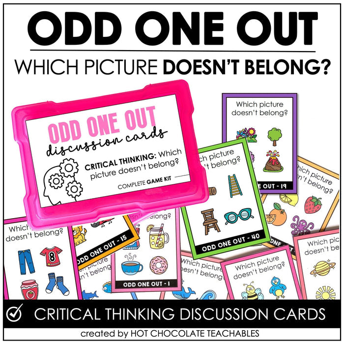Odd One Out | Printable Speaking Cards & Digital Google Slides™ Bundle - Hot Chocolate Teachables