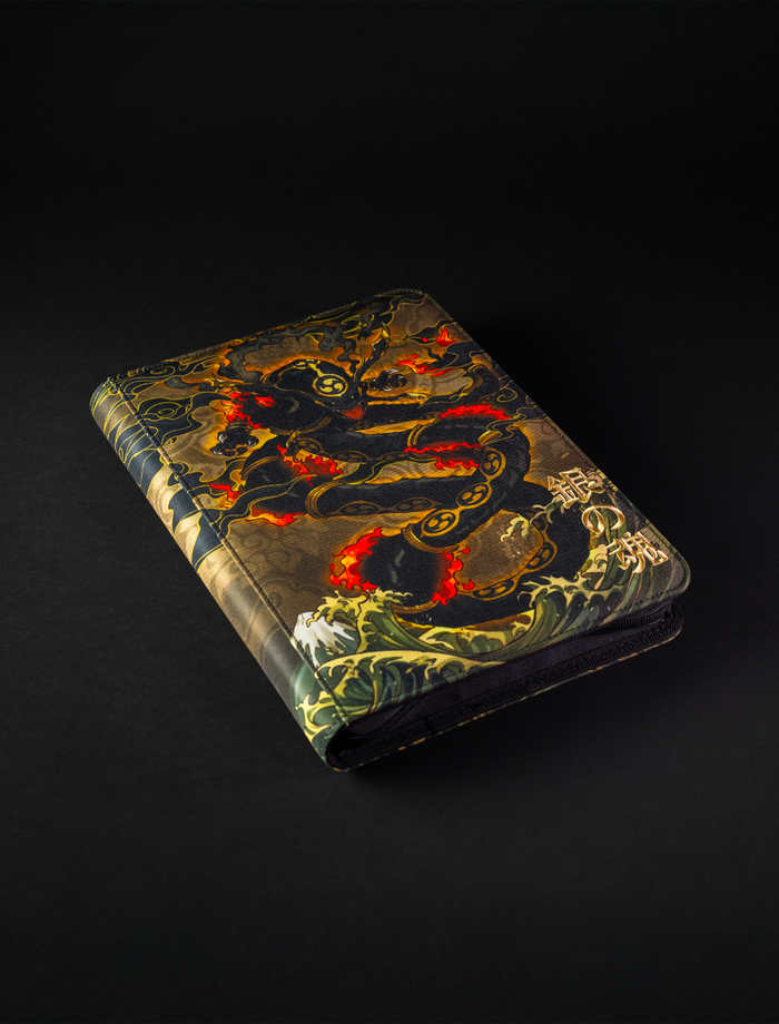 Old Japan Sky God 9-Pocket Trading Card Shiny Cloth Binder - sleevechief