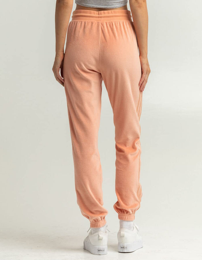 adidas Originals Womens Velour Slim Jogger Pants, Ambient Blush