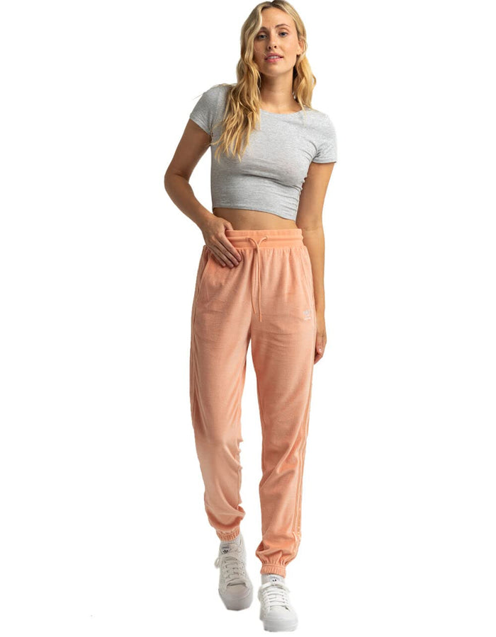 adidas Originals Womens Velour Slim Jogger Pants, Ambient Blush