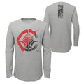 Outerstuff NBA Boys LA Clippers Black Out Long Sleeve Waffle Knit