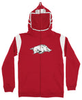 Outerstuff NCAA Boys Youth Full Zip Fleece Helmet Hoodie, Arkansas Razorbacks
