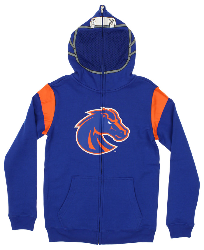 Outerstuff NCAA Boys Youth Full Zip Fleece Helmet Hoodie, Boise State Broncos
