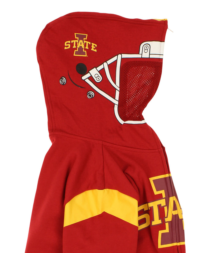 Outerstuff NCAA Boys Youth Full Zip Fleece Helmet Hoodie, Iowa State Cyclones