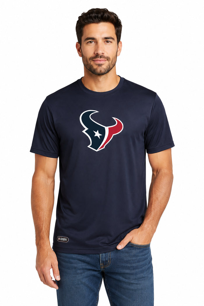 Outerstuff NFL Unisex Men's and Women's Primary Logo Short Sleeve Lightweight T-Shirt, Team Color, Houston Texans