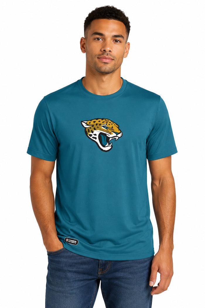 Outerstuff NFL Unisex Men's and Women's Primary Logo Short Sleeve Lightweight T-Shirt, Team Color, Jacksonville Jaguars