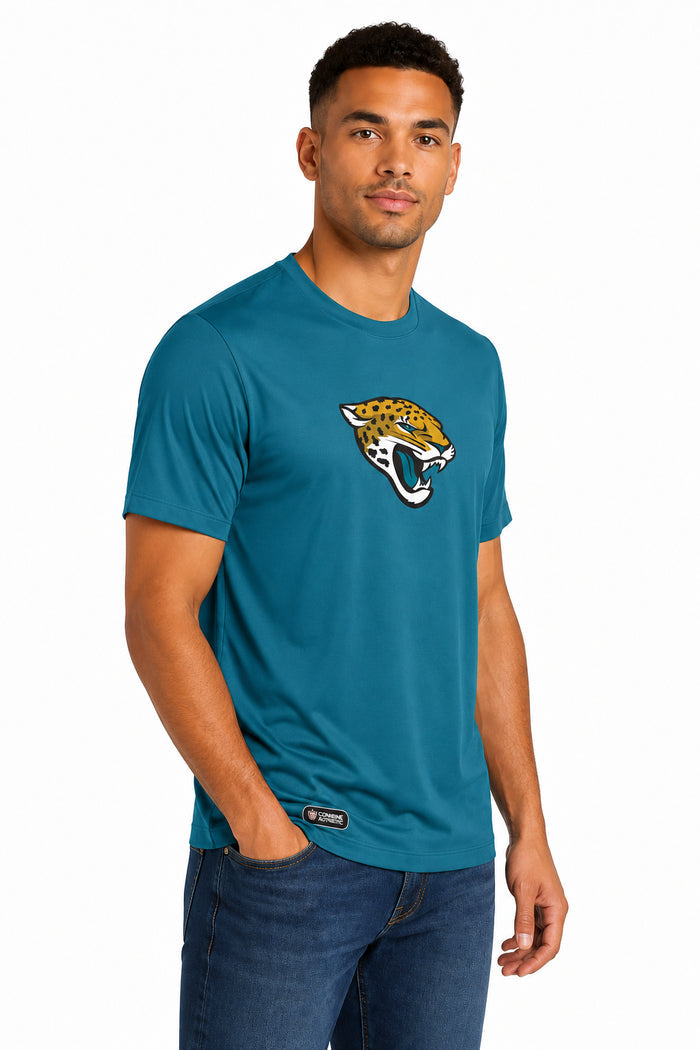 Outerstuff NFL Unisex Men's and Women's Primary Logo Short Sleeve Lightweight T-Shirt, Team Color, Jacksonville Jaguars