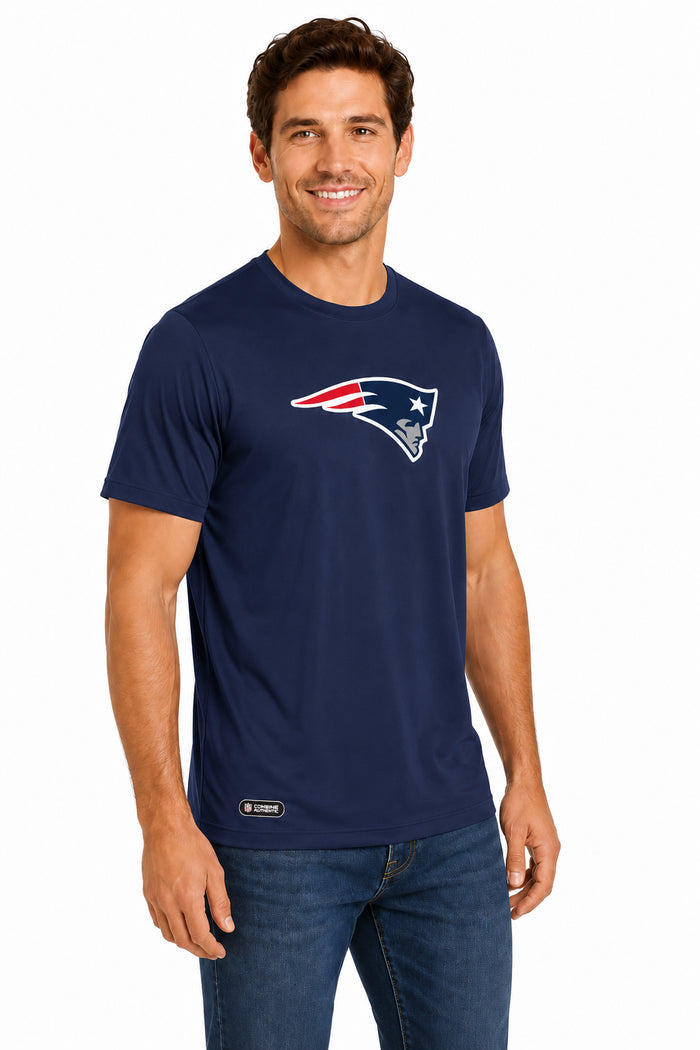 Outerstuff NFL Unisex Men's and Women's Primary Logo Short Sleeve Lightweight T-Shirt, Team Color, New England Patriots