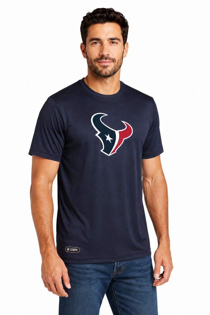 Outerstuff NFL Unisex Men's and Women's Primary Logo Short Sleeve Lightweight T-Shirt, Team Color, Houston Texans
