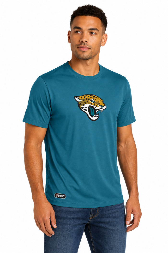 Outerstuff NFL Unisex Men's and Women's Primary Logo Short Sleeve Lightweight T-Shirt, Team Color, Jacksonville Jaguars