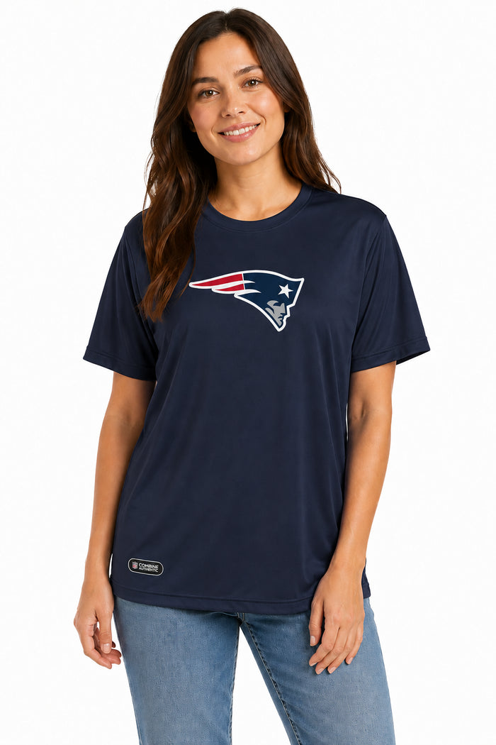 Outerstuff NFL Unisex Men's and Women's Primary Logo Short Sleeve Lightweight T-Shirt, Team Color, New England Patriots