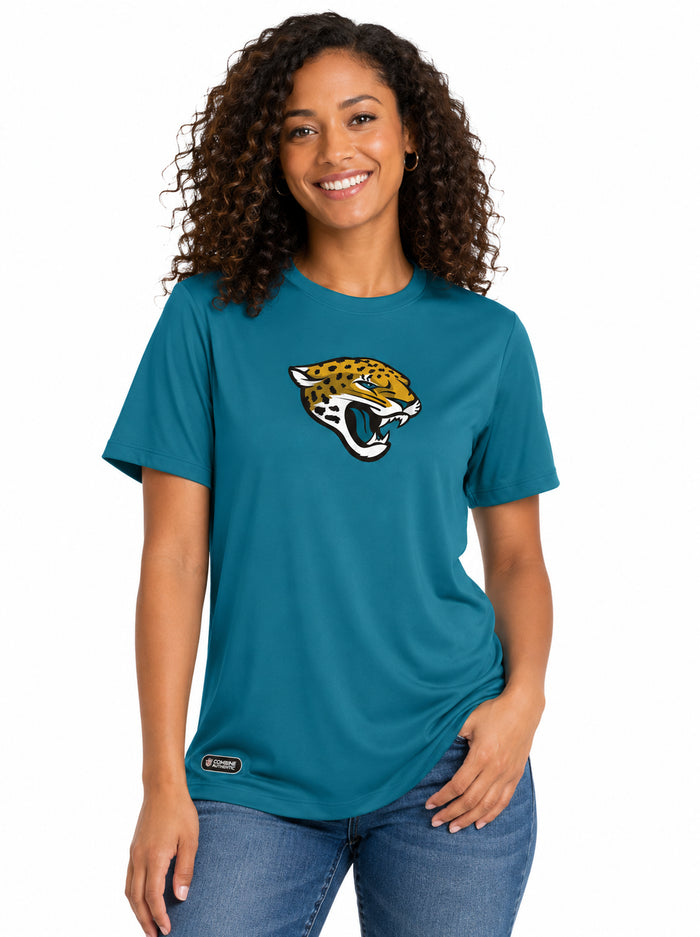Outerstuff NFL Unisex Men's and Women's Primary Logo Short Sleeve Lightweight T-Shirt, Team Color, Jacksonville Jaguars