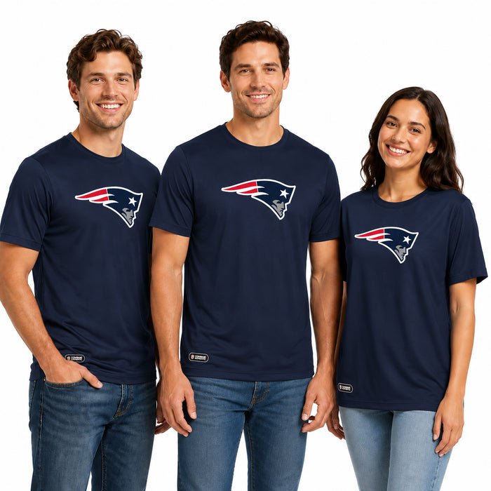 Outerstuff NFL Unisex Men's and Women's Primary Logo Short Sleeve Lightweight T-Shirt, Team Color, New England Patriots