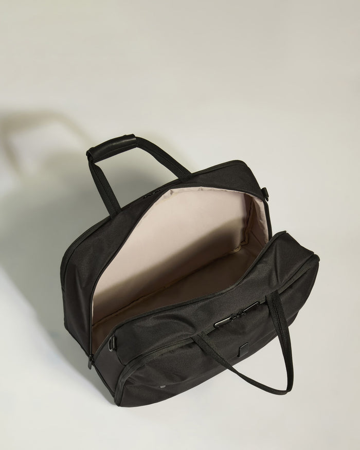 a black bag with a handle