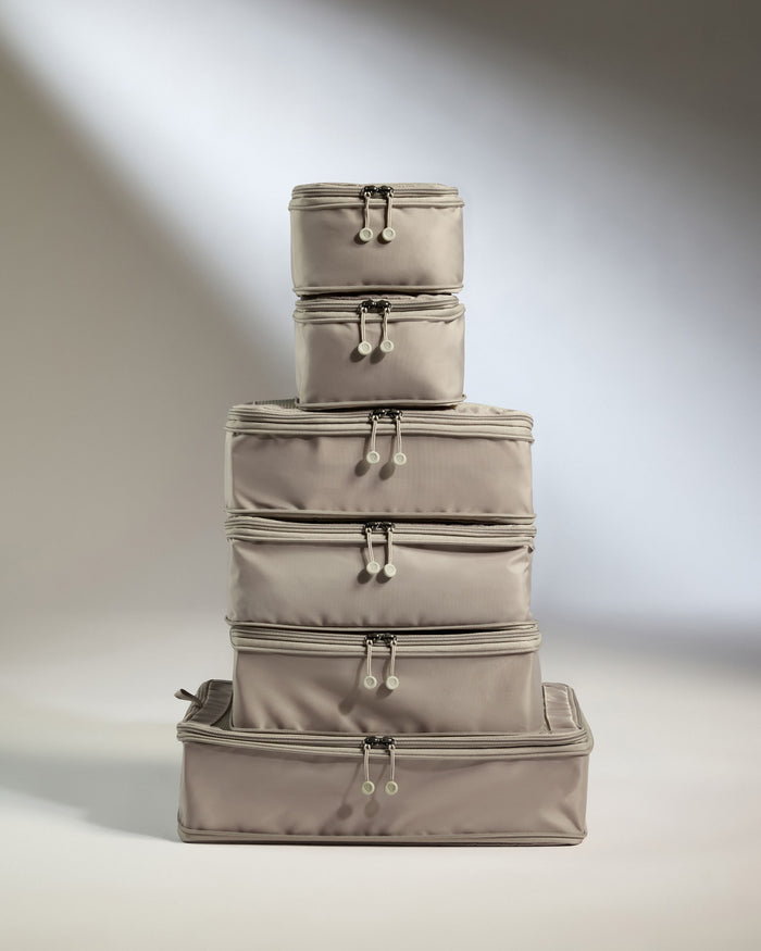 a stack of luggage bags