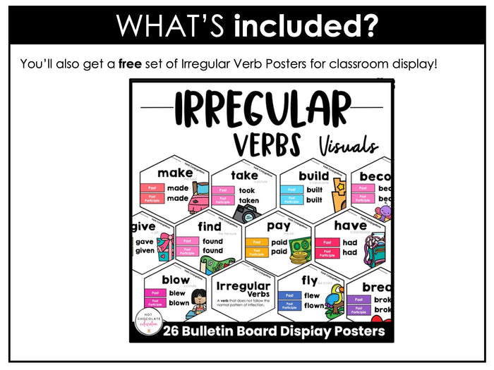 Past Tense Irregular Verbs : ESL Digital Games & Activity Bundle - Google & Boom - Hot Chocolate Teachables