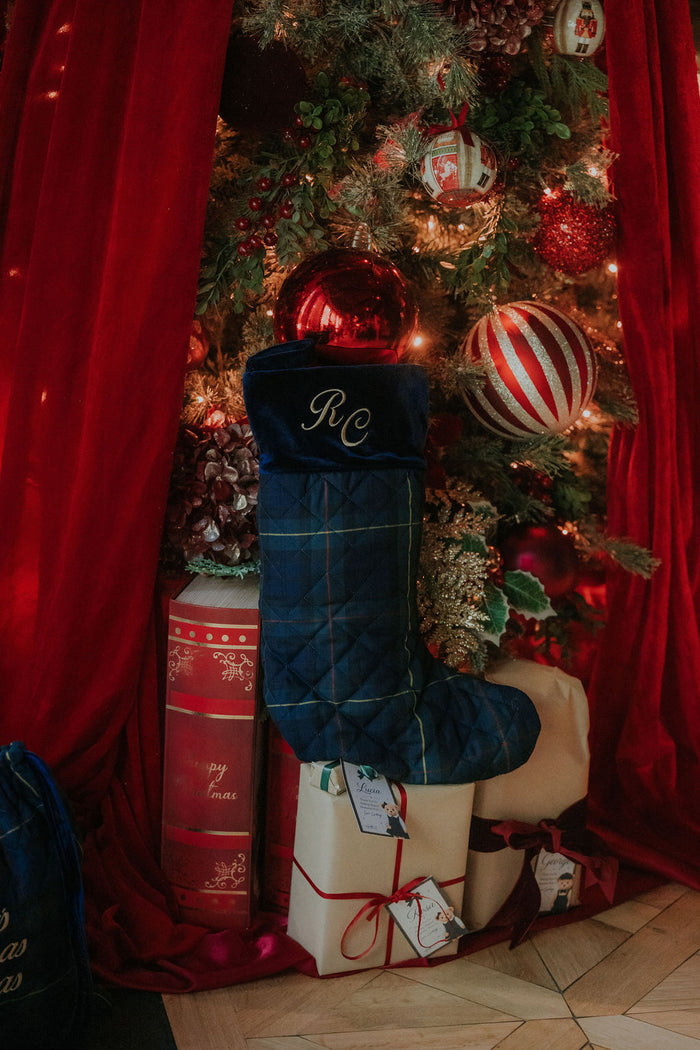 Royal Navy Tartan Personalised Stocking