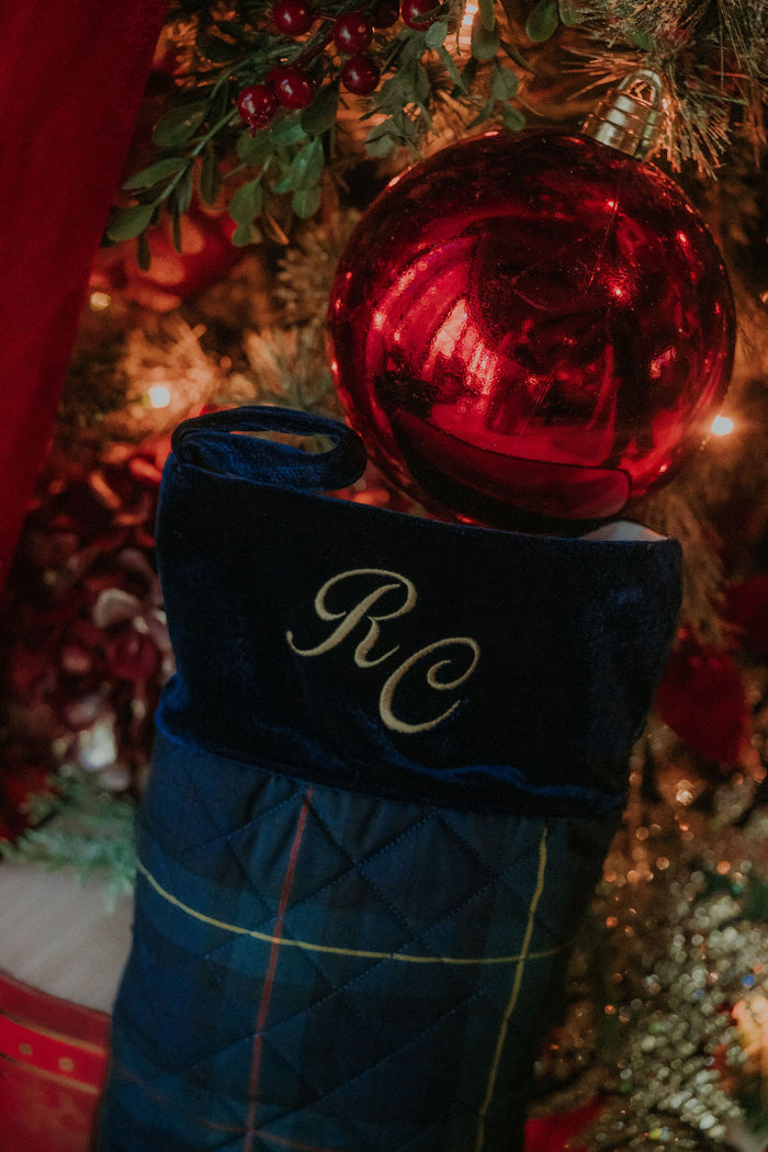 Royal Navy Tartan Personalised Stocking