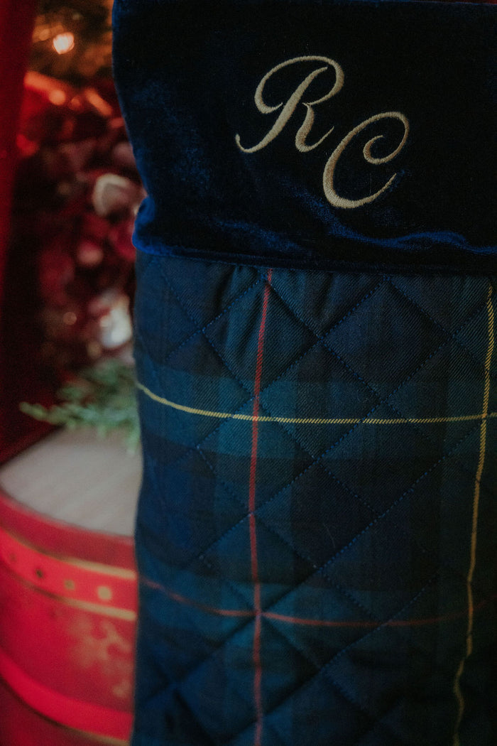 Royal Navy Tartan Personalised Stocking