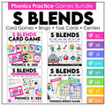 S Blends Phonics Games Bundle – Card Games, Bingo & Task Card Activities - Hot Chocolate Teachables
