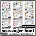 Seasonal & Holiday Scavenger Hunt Bundle – Vocabulary Picture Hunt Party Bundle - Hot Chocolate Teachables