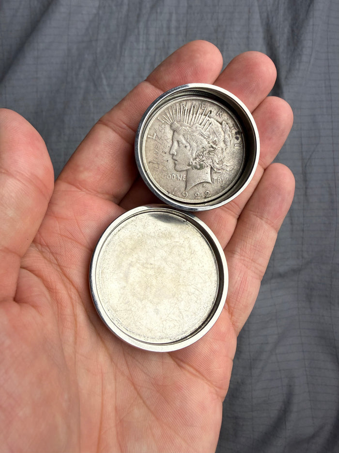 Silver/Metal Okito box DOLLAR Size