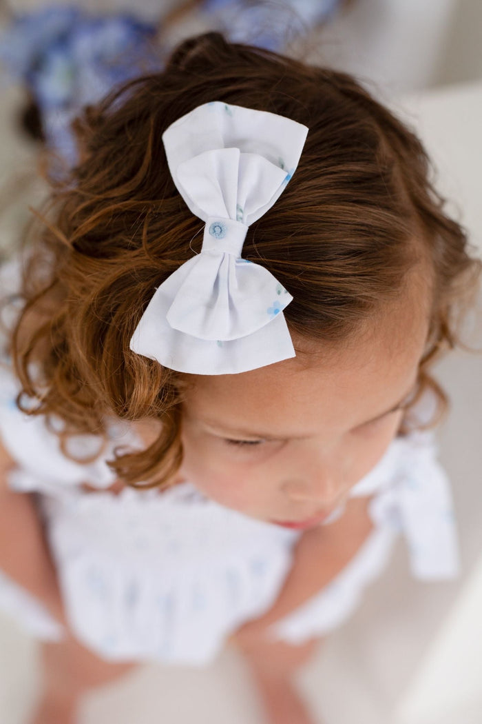 Small Blue Ditsy Hairbow