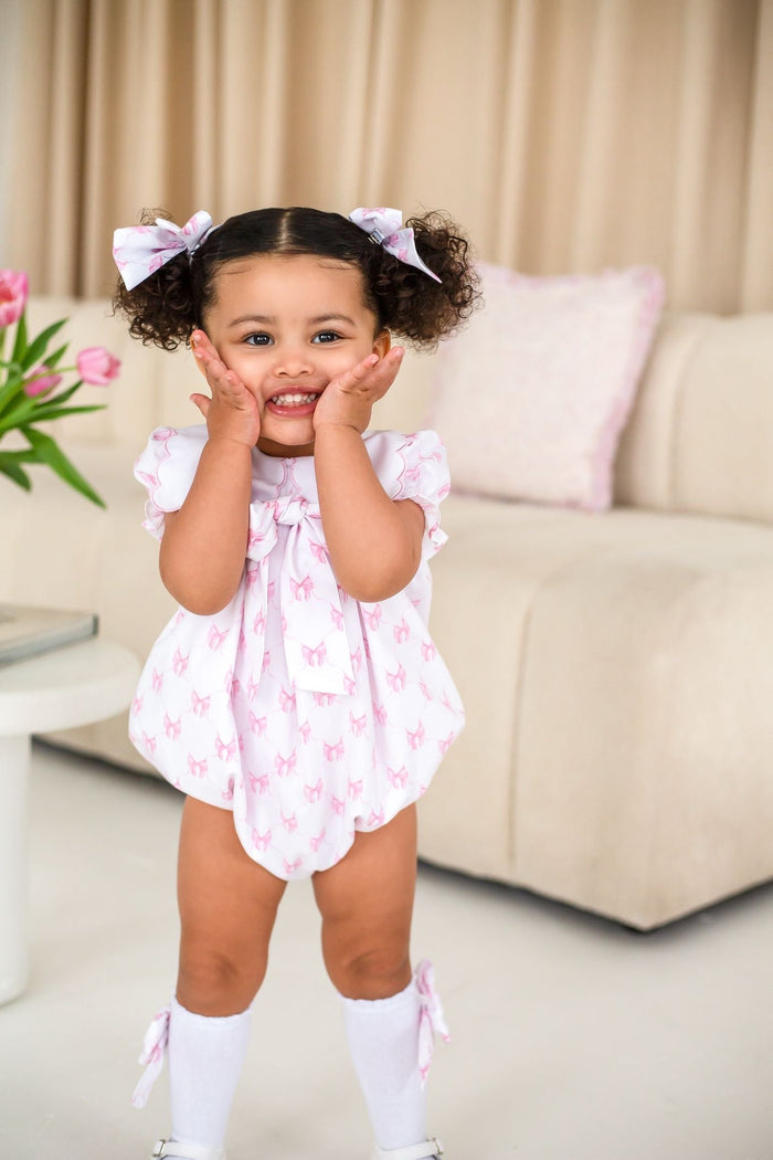 Small Pink Bow Print Hairbow