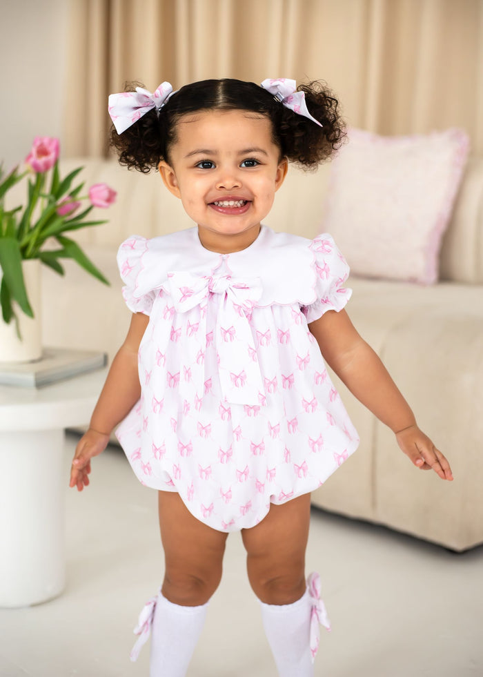Small Pink Bow Print Hairbow