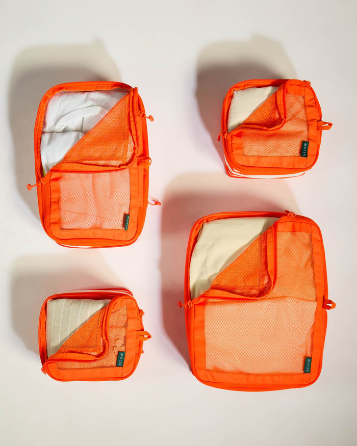 Antler Luggage -  Holiday Edit Packing Cubes 4 Pk Coral - Packing Cube | 4 Pk Holiday Edit Packing Cubes 4 Pk Coral