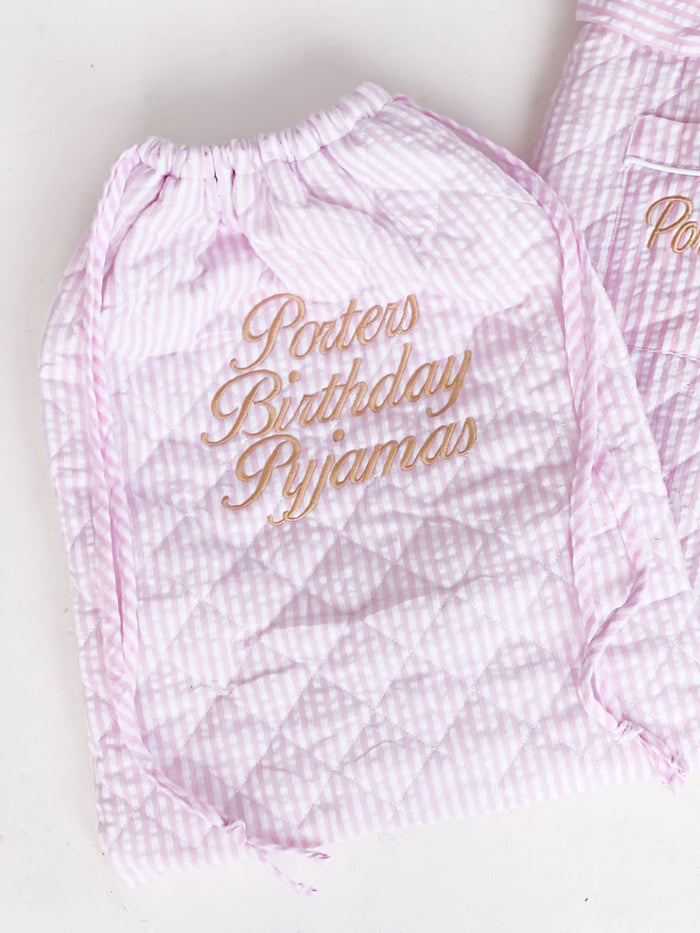 Sweet Dreams Personalised Quilted Pyjama Bag