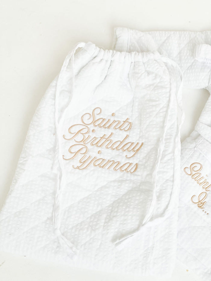 Sweet Dreams Personalised Quilted Pyjama Bag