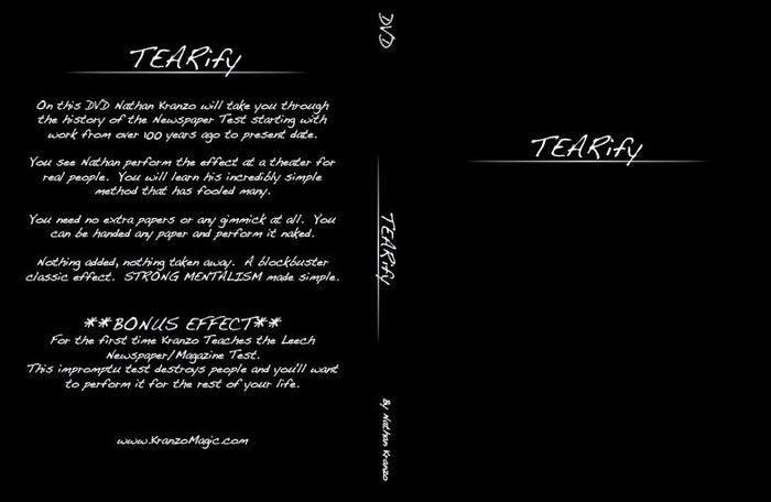 TEARify - Newspaper Test by Nathan Kranzo / Mentalism
