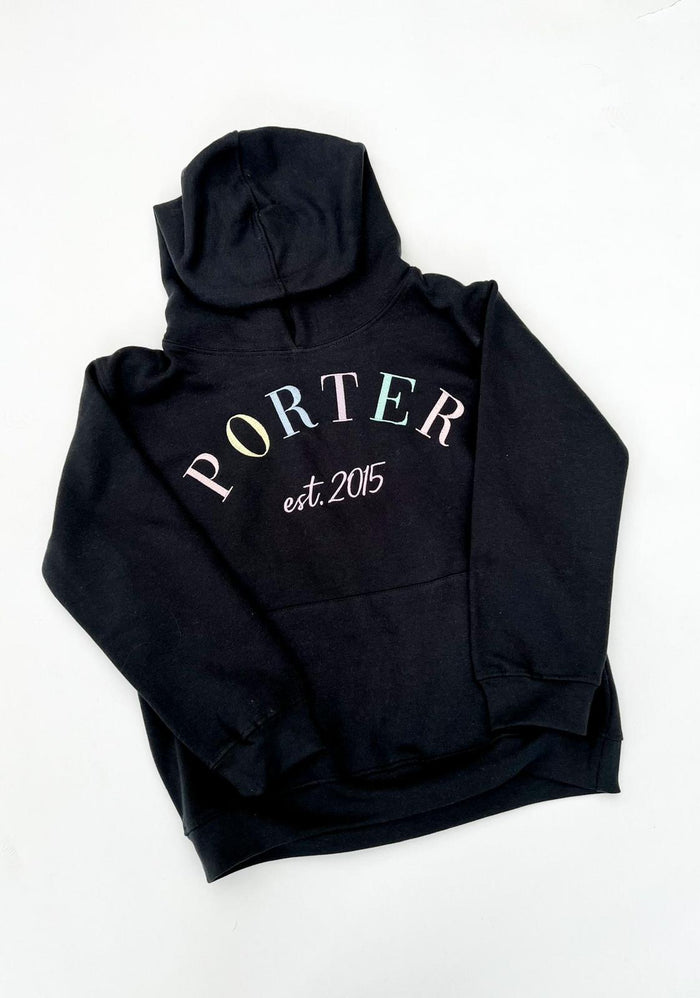 Unisex Black Personalised Est Hooded Tracksuit