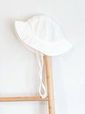 Unisex Cream Crinkle Bucket Hat