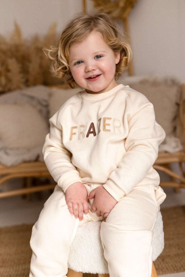 Unisex Cream Personalised Soft Fleece Loungewear
