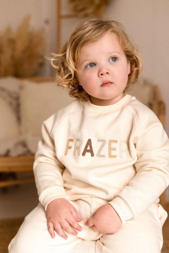 Unisex Cream Personalised Soft Fleece Loungewear
