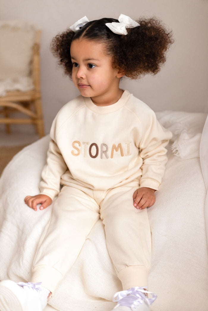 Unisex Cream Personalised Soft Fleece Loungewear
