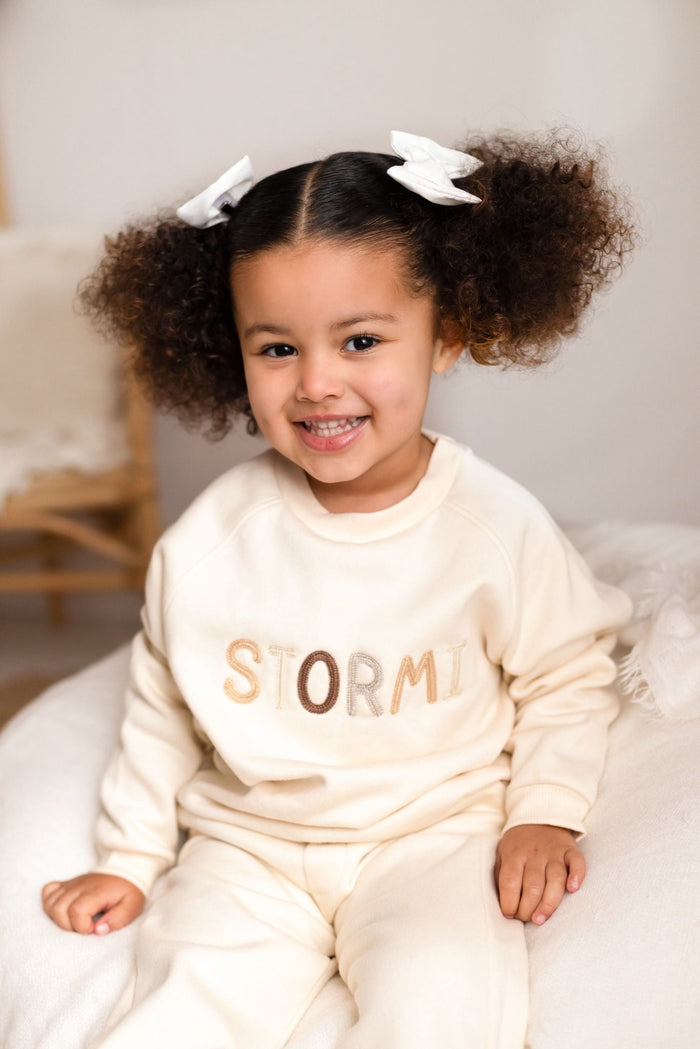 Unisex Cream Personalised Soft Fleece Loungewear