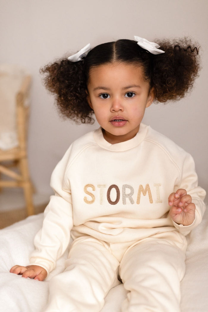 Unisex Cream Personalised Soft Fleece Loungewear