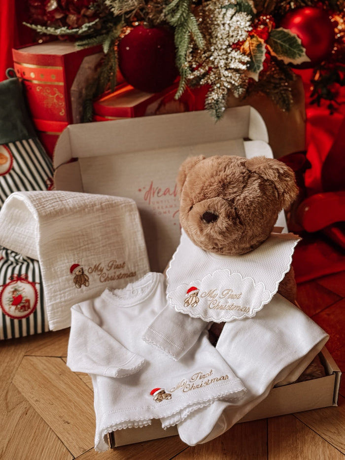 Unisex My First Christmas Personalised Gift Set and Teddy Bear