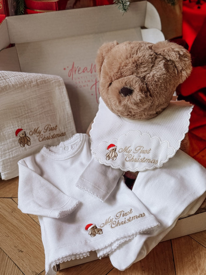 Unisex My First Christmas Personalised Gift Set and Teddy Bear