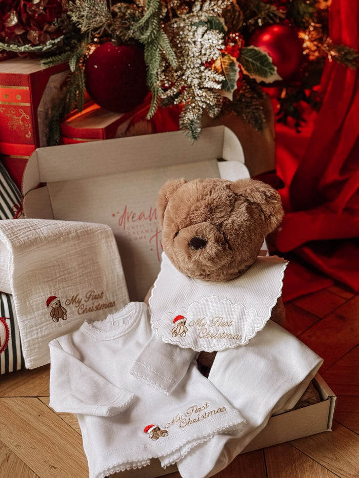Unisex My First Christmas Personalised Gift Set and Teddy Bear